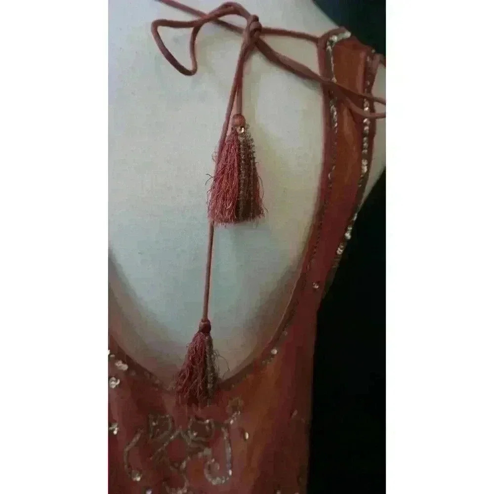 Free People Copper Starry Night Tunic – Sleeveless Boho Summer Top (M) - Picture 11 of 16